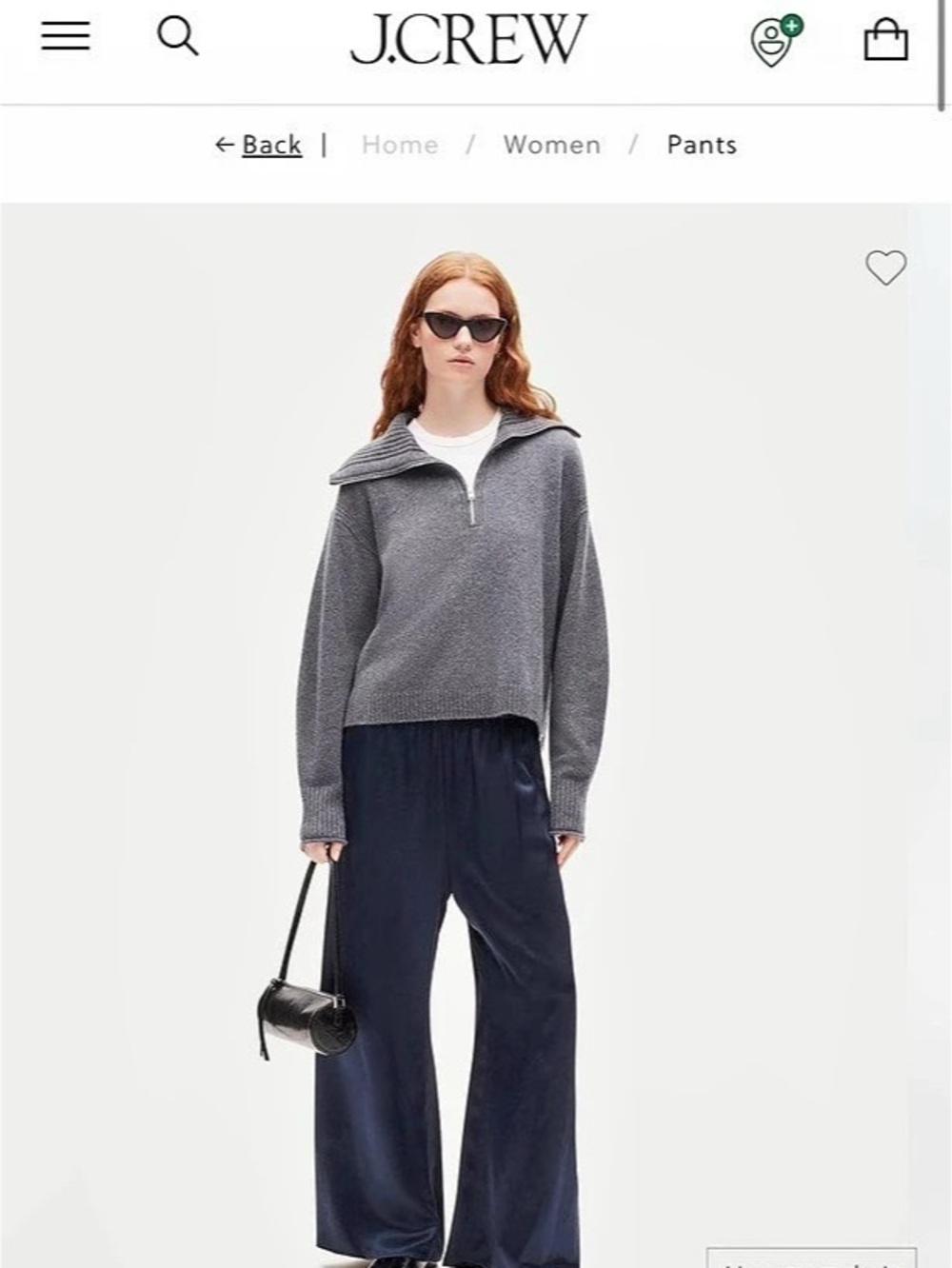 J.Crew Cosmo pant in luster charmeuse Navy S Tall